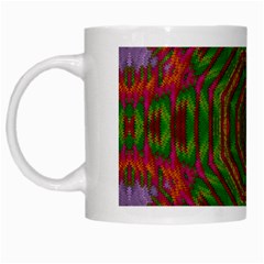 Feathers And Gold In The Sea Breeze For Peace White Mugs by pepitasart