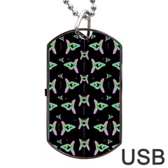 Fishes Talking About Love And Stuff Dog Tag Usb Flash (one Side) by pepitasart