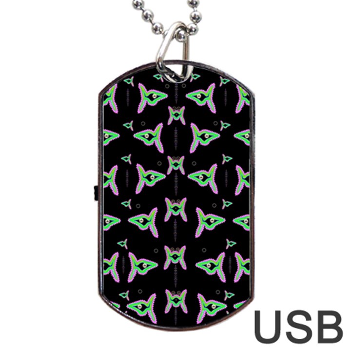 Fishes Talking About Love And Stuff Dog Tag USB Flash (One Side)