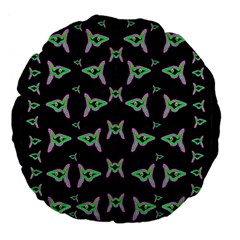 Fishes Talking About Love And Stuff Large 18  Premium Flano Round Cushions by pepitasart