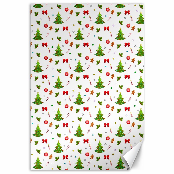 Christmas pattern Canvas 12  x 18  