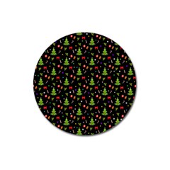 Christmas Pattern Magnet 3  (round) by Valentinaart