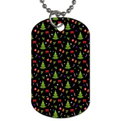 Christmas Pattern Dog Tag (one Side) by Valentinaart