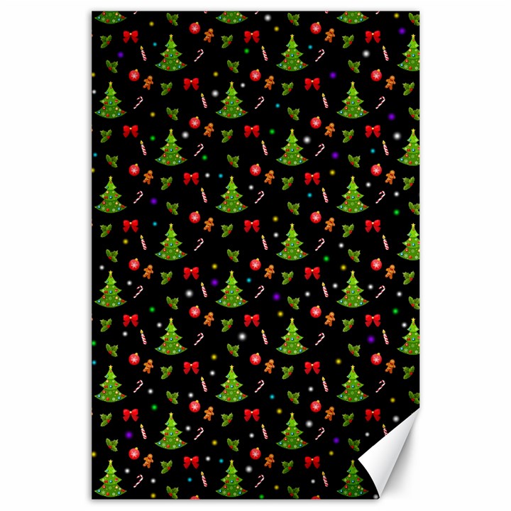 Christmas pattern Canvas 24  x 36 