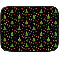 Christmas Pattern Double Sided Fleece Blanket (mini)  by Valentinaart