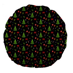 Christmas Pattern Large 18  Premium Round Cushions by Valentinaart