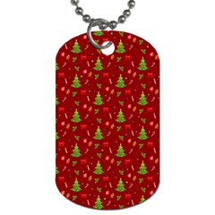 Christmas pattern Dog Tag (Two Sides)