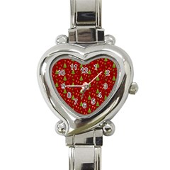 Christmas Pattern Heart Italian Charm Watch by Valentinaart