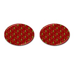 Christmas pattern Cufflinks (Oval)