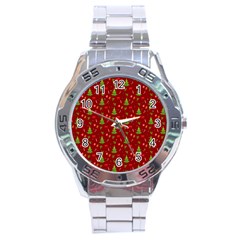 Christmas Pattern Stainless Steel Analogue Watch by Valentinaart