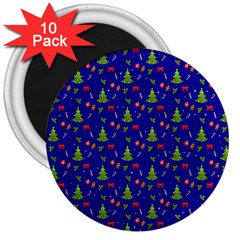 Christmas Pattern 3  Magnets (10 Pack)  by Valentinaart