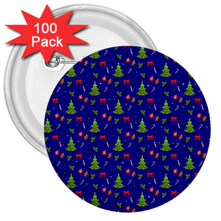 Christmas pattern 3  Buttons (100 pack) 