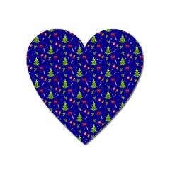 Christmas Pattern Heart Magnet by Valentinaart