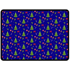 Christmas Pattern Fleece Blanket (large)  by Valentinaart