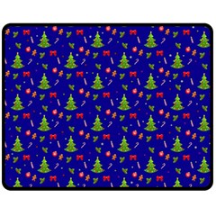 Christmas Pattern Fleece Blanket (medium)  by Valentinaart