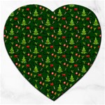 Christmas pattern Jigsaw Puzzle (Heart) Front