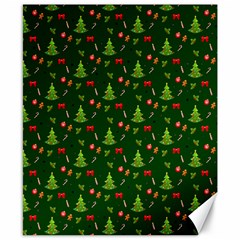 Christmas Pattern Canvas 8  X 10  by Valentinaart