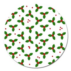 Christmas Pattern Magnet 5  (round) by Valentinaart