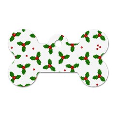 Christmas Pattern Dog Tag Bone (one Side) by Valentinaart