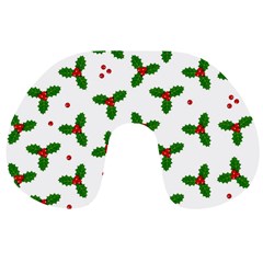 Christmas Pattern Travel Neck Pillows by Valentinaart