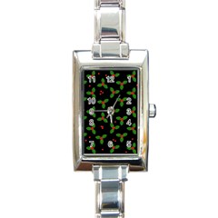 Christmas Pattern Rectangle Italian Charm Watch by Valentinaart