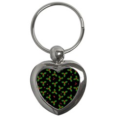 Christmas Pattern Key Chains (heart)  by Valentinaart