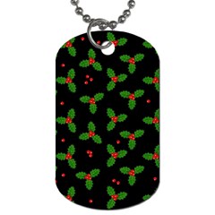 Christmas Pattern Dog Tag (one Side) by Valentinaart