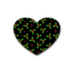 Christmas Pattern Heart Coaster (4 Pack)  by Valentinaart