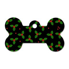 Christmas Pattern Dog Tag Bone (one Side) by Valentinaart