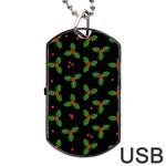 Christmas pattern Dog Tag USB Flash (Two Sides) Front