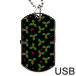 Christmas pattern Dog Tag USB Flash (Two Sides) Back