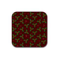 Christmas Pattern Rubber Square Coaster (4 Pack)  by Valentinaart