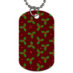 Christmas Pattern Dog Tag (one Side) by Valentinaart