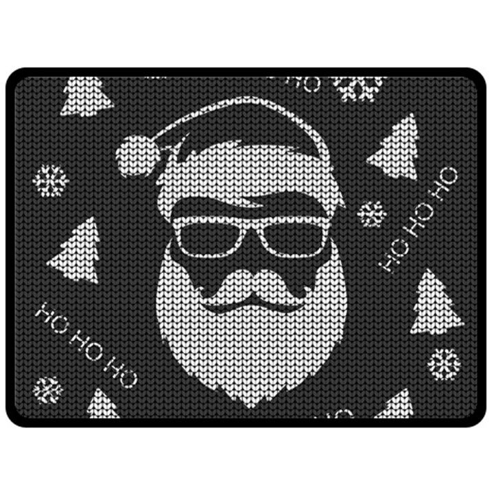 Ugly Christmas Sweater Fleece Blanket (Large) 