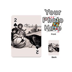 Vintage Thanksgiving Playing Cards 54 (mini)  by Valentinaart