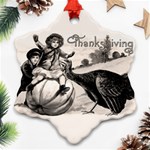 Vintage Thanksgiving Ornament (Snowflake) Front