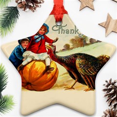 Vintage Thanksgiving Ornament (star) by Valentinaart