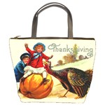 Vintage Thanksgiving Bucket Bags Front