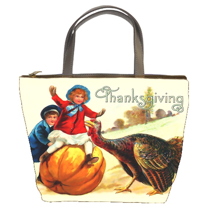 Vintage Thanksgiving Bucket Bags