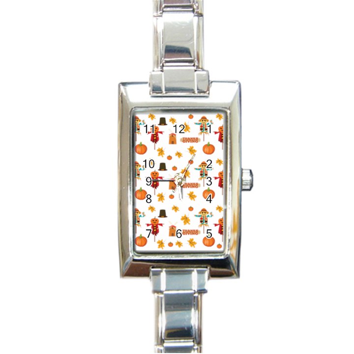 Thanksgiving Rectangle Italian Charm Watch