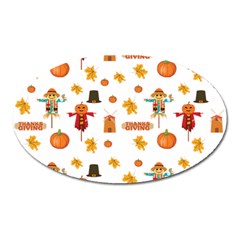 Thanksgiving Oval Magnet by Valentinaart