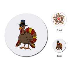 Thanksgiving Turkey  Playing Cards (round)  by Valentinaart