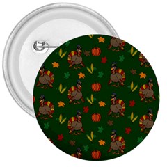 Thanksgiving Turkey  3  Buttons by Valentinaart