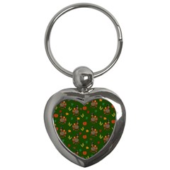 Thanksgiving Turkey  Key Chains (heart)  by Valentinaart