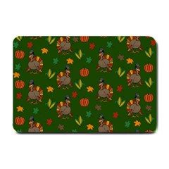 Thanksgiving Turkey  Small Doormat  by Valentinaart