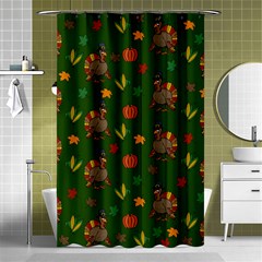 Thanksgiving Turkey  Shower Curtain 48  X 72  (small)  by Valentinaart