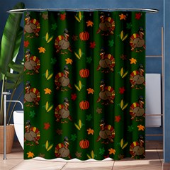 Thanksgiving Turkey  Shower Curtain 60  X 72  (medium)  by Valentinaart