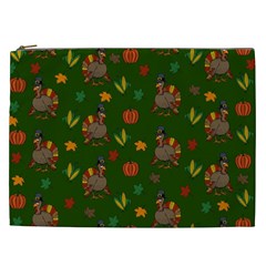 Thanksgiving Turkey  Cosmetic Bag (xxl)  by Valentinaart