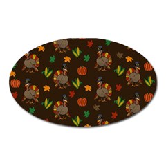 Thanksgiving Turkey  Oval Magnet by Valentinaart