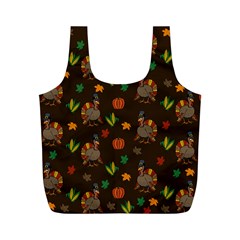 Thanksgiving Turkey  Full Print Recycle Bags (m)  by Valentinaart